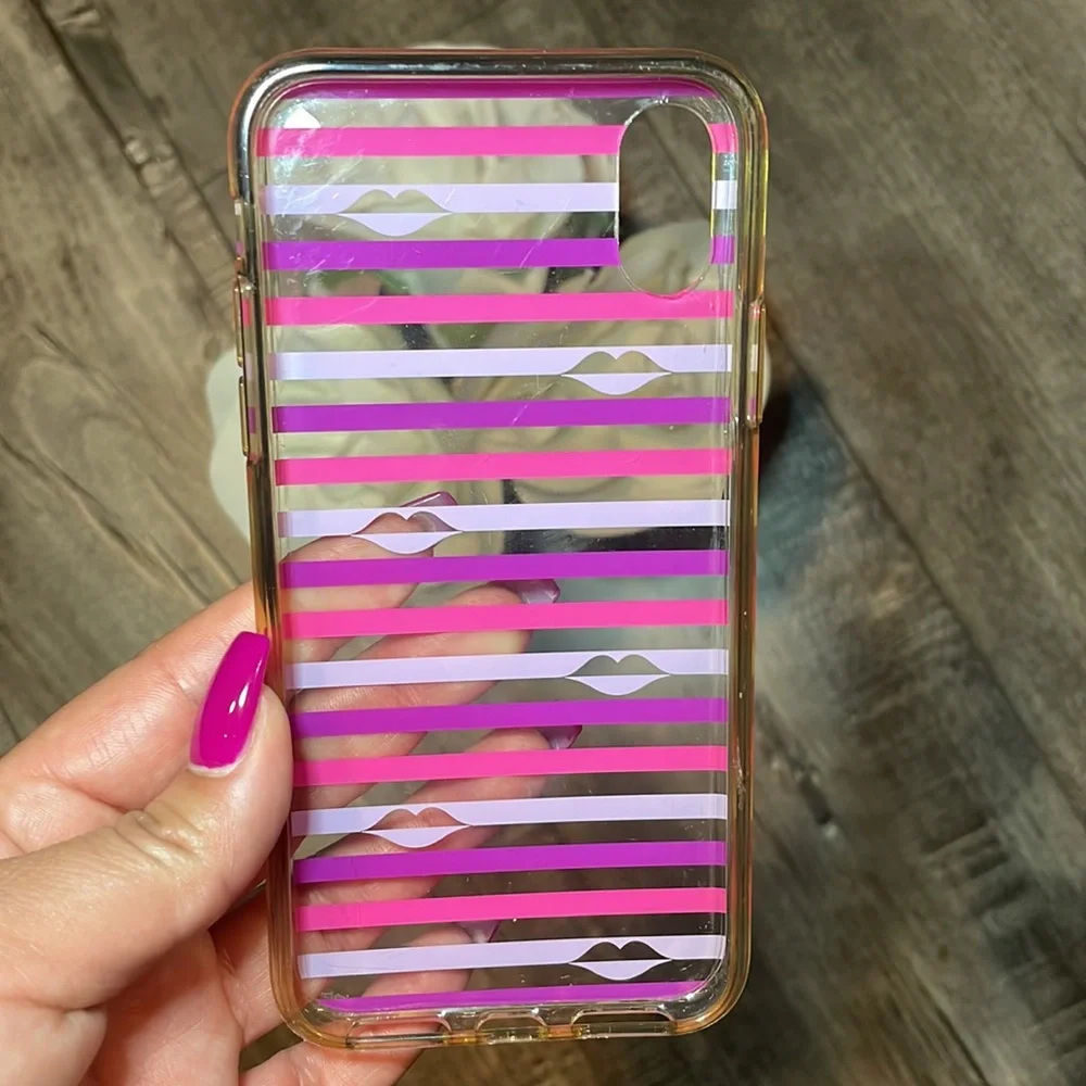 Kate Spade Pink & Purple iPhone X Case